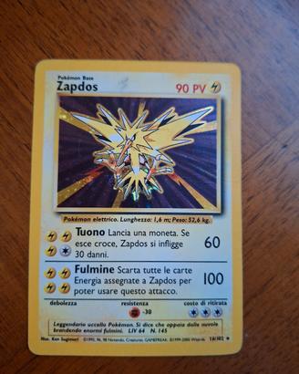 Zapdos 16/102 Card Pokemon Set Base 2000