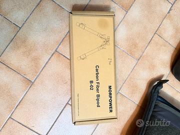 Bipiede in fibra di carbonio per carabina