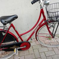 Bici Holland Rossa unisex 26" con cestino