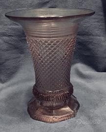 Vaso anni '40 di vetro spesso 