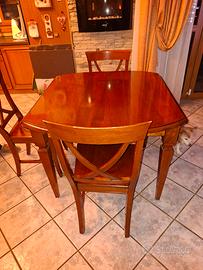  tavolo e 4 sedie in rovere