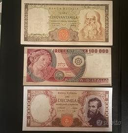 Lotto banconote italiane