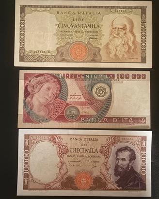 Lotto banconote italiane
