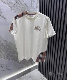 T-shirt Burberry bianca e nera