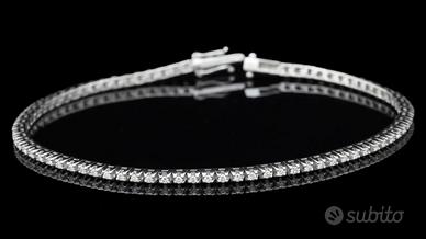 BRACCIALE TENNIS ORO BIANCO 18KT BRILLANTI 0.60 CT