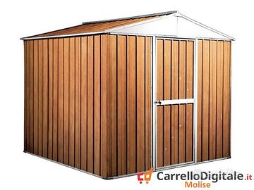 Box baracca lamiera Acciaio 275x175 fin legno