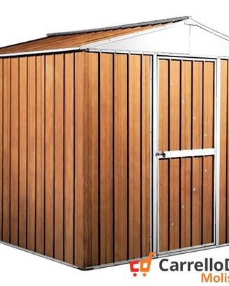 Box baracca lamiera Acciaio 275x175 fin legno