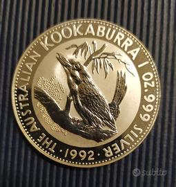 Australia Kookaburra Argento PROOF 1992
