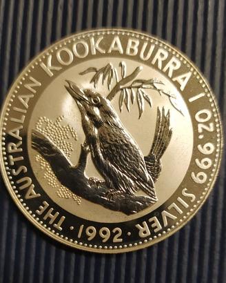Australia Kookaburra Argento PROOF 1992