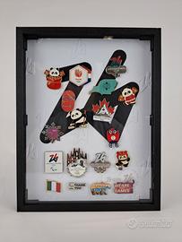 Cornice per collezione pin olimpiadi Milano 2026