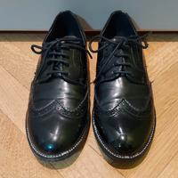 SCARPE ALLACCIATE INGLESINE VERNICE NERA BATA DONN