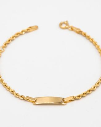 Bracciale bambina oro giallo 9kt piastrina S.89