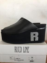 sandali RUCO LINE n. 39 nero con zeppa