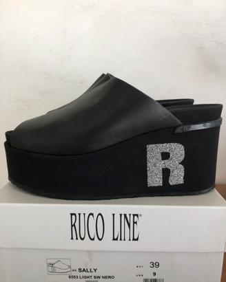sandali RUCO LINE n. 39 nero con zeppa
