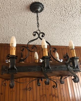 Lampade vintage in ferro battuto