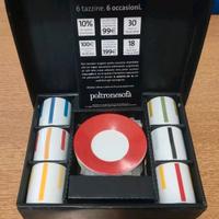 N°6 Tazzine Caffè c/piattini "Poltrone Sofà" nuove