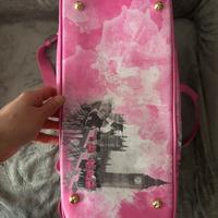 Borsa ynot? Fucsia con logo Londra