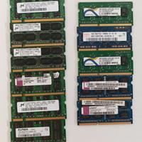11 Moduli RAM PC Notebook DDR2-DDR3