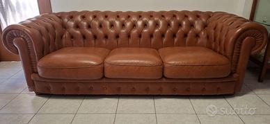 DIVANI IN VERA PELLE MOD. CHESTER A 3 E 2 SEDUTE