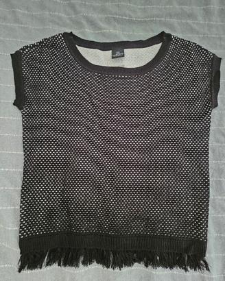 Maglia in maglia Madeleine NUOVA con frange