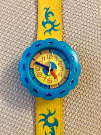 Orologio Flik Flak Swatch Giallo Blu Bambino