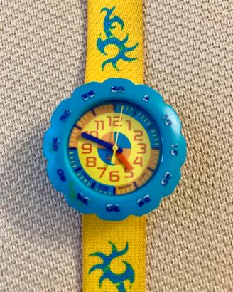 Orologio Flik Flak Swatch Giallo Blu Bambino