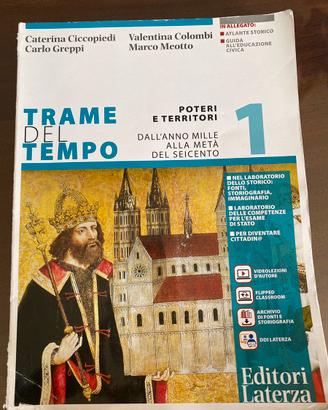 Libro “Trame del tempo 1” con atlante storico