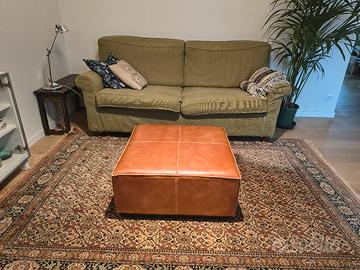 poggiapiedi, pouf in pelle di bufalo Kave Home