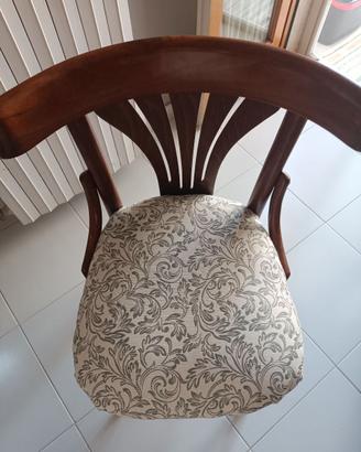 Sedia vintage il legno anni 30/40 totalmente resta
