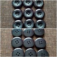 9 bottoni neri grandi tondi per cappotti e giacche