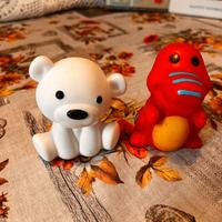 Set 2 giocattoli da bagno - Orso e Dinosauro