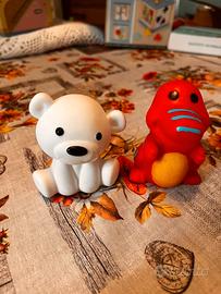 Set 2 giocattoli da bagno - Orso e Dinosauro