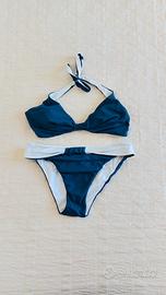 bikini reversibile blu/bianco taglia 46/48