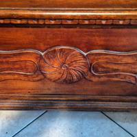 Appendiabiti con cassapanca in legno massello