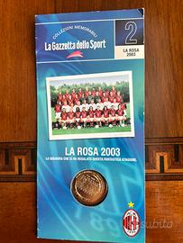 Milan La Rosa 2003 moneta Gazzetta dello Sport