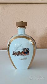 Bottiglia in porcellana vintage da Cognac con deco