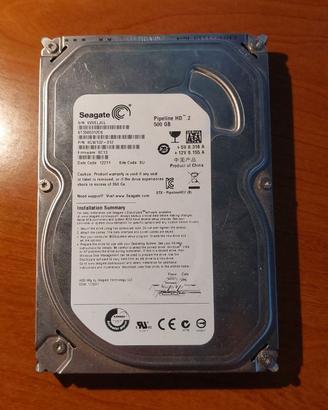 Hard Disk Seagate Pipeline ST3500312CS SATA 500GB 