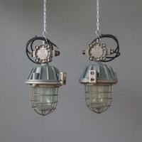 VECCHIA LAMPADA INDUSTRIALE RESTAURATA