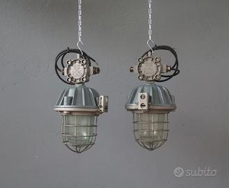 VECCHIA LAMPADA INDUSTRIALE RESTAURATA