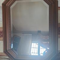 Specchio ottagonale cornice legno