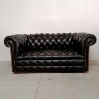 Divano chesterfield inglese originale nero 