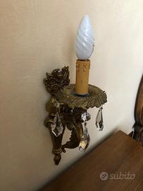 Lampadario e abat-jour in cristallo