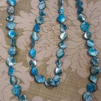 Lunga Collana Vintage con pietre azzurre turchesi 