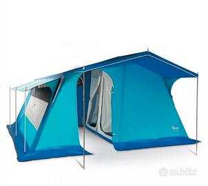 tenda da campeggio a forma di casetta 