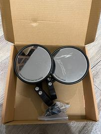 Coppia specchi retrovisori per manubrio omologati