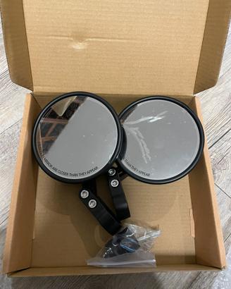 Coppia specchi retrovisori per manubrio omologati