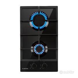 Klarstein Ignito 30cm Fornello a gas 2 Fuochi Nero