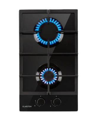 Klarstein Ignito 30cm Fornello a gas 2 Fuochi Nero