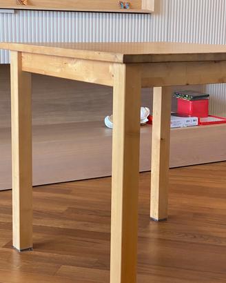 Tavolo scrivania quadrato legno chiaro smontabile
