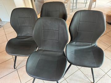 4 sedie simil pelle, come nuove (+1 in omaggio)